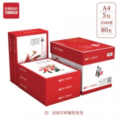 海龙a4复印纸70克80g 500张/包 5包/箱 a4纸天章风打印白纸办公纸